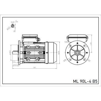 Silnik elektryczny jednofazowy 1,5kW 1400 obr/min. 90 B5